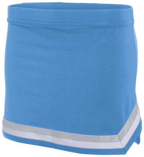 Augusta Sportswear Ladies Pike Skirt (9145), Color 'Columbia Blue/White/Metallic Silver'