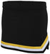 Augusta Sportswear Ladies Pike Skirt (9145), Color 'Black/White/Metallic Gold'