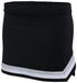 Augusta Sportswear Ladies Pike Skirt (9145), Color 'Black/White/Metallic Silver'