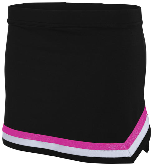 Augusta Sportswear Ladies Pike Skirt (9145), Color 'Black/White/Power Pink'