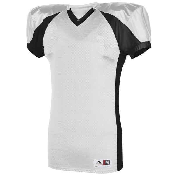 Augusta Sportswear Youth Snap Jersey (9566-C), Color 'White/Black'