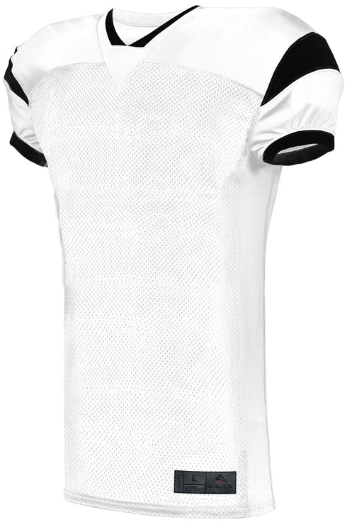 Augusta Sportswear Youth Slant Football Jersey (9583), Color 'White/Black'