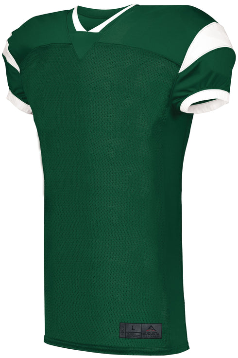 Augusta Sportswear Youth Slant Football Jersey (9583), Color 'Dark Green/White'