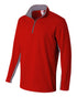 A4 1/4 Zip Color Block Fleece Jacket (N4246), Color 'Scarlet/Graphite'