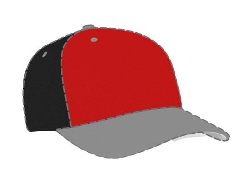 Pacific Headwear Custom USA M2 Performance Flexfit® Cap (998F), Color 'BlackRed'