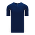 Athletic Knit One Button Pro Placket Performance Baseball Jersey (BA1343), Color '216 Navy/White'