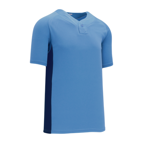 Athletic Knit One Button Pro Placket Performance Baseball Jersey (BA1343)