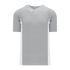 Athletic Knit One Button Pro Placket Performance Baseball Jersey (BA1343), Color '245 Grey/White'