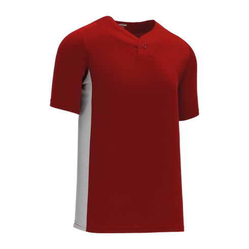 Athletic Knit One Button Pro Placket Performance Baseball Jersey (BA1343)