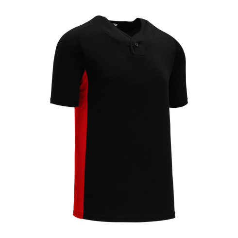 Athletic Knit One Button Pro Placket Performance Baseball Jersey (BA1343)