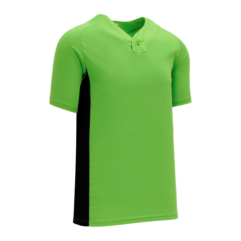 Athletic Knit One Button Pro Placket Performance Baseball Jersey (BA1343)