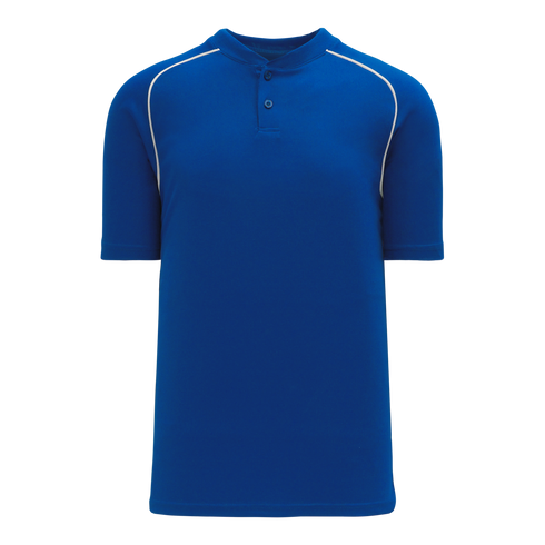 Athletic Knit Two Button Performance Baseball Jersey with Piping (BA1344)