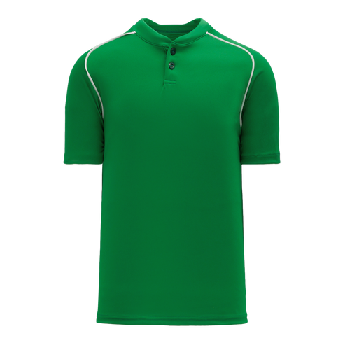 Athletic Knit Two Button Performance Baseball Jersey with Piping (BA1344)