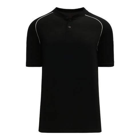 Athletic Knit Two Button Performance Baseball Jersey with Piping (BA1344)