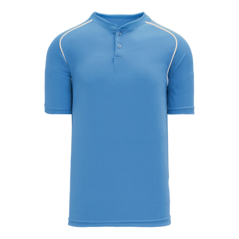 Athletic Knit Two Button Performance Baseball Jersey with Piping (BA1344)