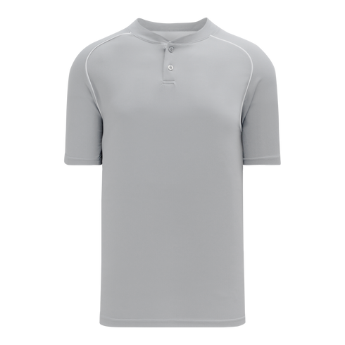 Athletic Knit Two Button Performance Baseball Jersey with Piping (BA1344)