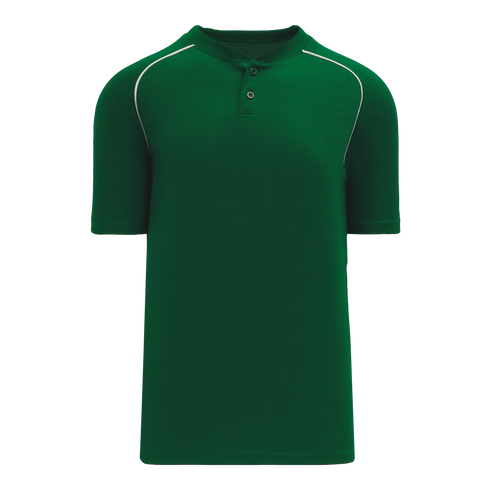 Athletic Knit Two Button Performance Baseball Jersey with Piping (BA1344)