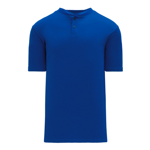 Athletic Knit Two Button Performance Baseball Jersey (BA1347)