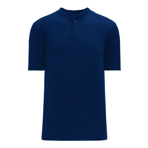 Athletic Knit Two Button Performance Baseball Jersey (BA1347)