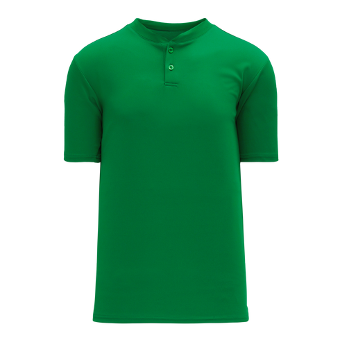Athletic Knit Two Button Performance Baseball Jersey (BA1347)