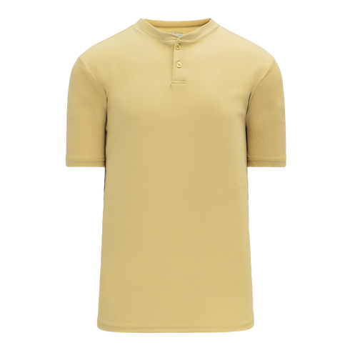Athletic Knit Two Button Performance Baseball Jersey (BA1347)