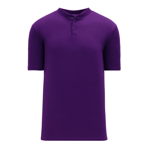Athletic Knit Two Button Performance Baseball Jersey (BA1347)