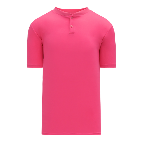 Athletic Knit Two Button Performance Baseball Jersey (BA1347)