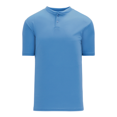 Athletic Knit Two Button Performance Baseball Jersey (BA1347)