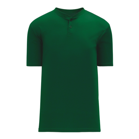 Athletic Knit Two Button Performance Baseball Jersey (BA1347)