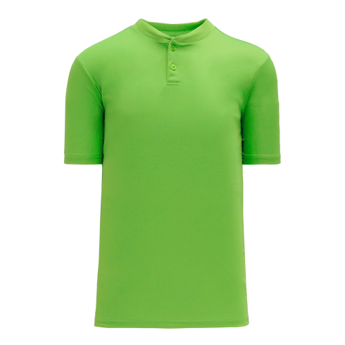 Athletic Knit Two Button Performance Baseball Jersey (BA1347)