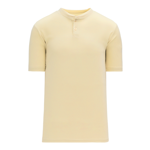 Athletic Knit Two Button Performance Baseball Jersey (BA1347)
