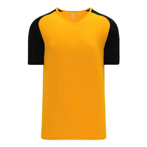 Athletic Knit V-Neck Baseball Jersey with Contrasting Shoulders (BA1375)