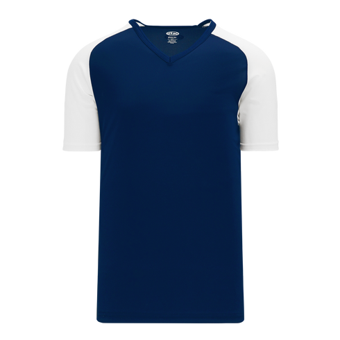 Athletic Knit V-Neck Baseball Jersey with Contrasting Shoulders (BA1375)
