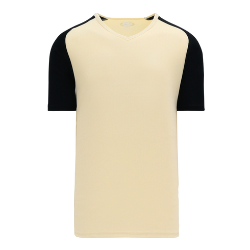 Athletic Knit V-Neck Baseball Jersey with Contrasting Shoulders (BA1375)