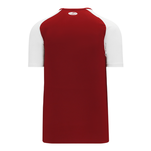 Athletic Knit V-Neck Baseball Jersey with Contrasting Shoulders (BA1375)