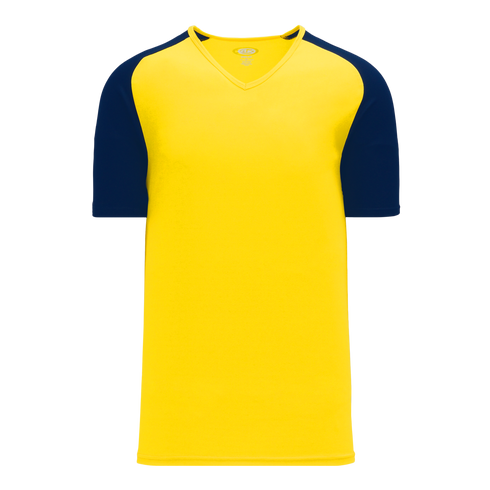 Athletic Knit V-Neck Baseball Jersey with Contrasting Shoulders (BA1375)