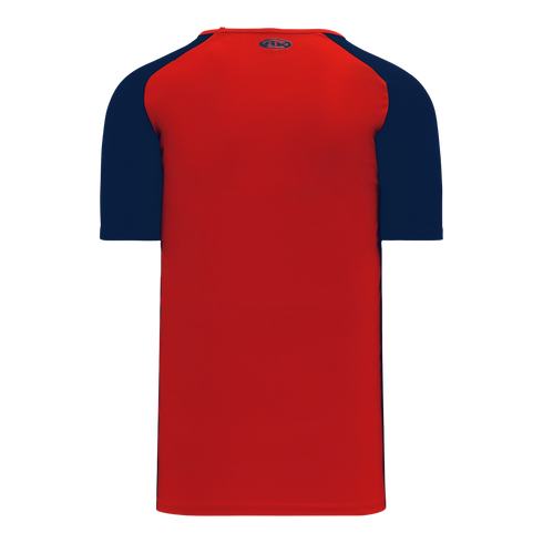 Athletic Knit V-Neck Baseball Jersey with Contrasting Shoulders (BA1375)