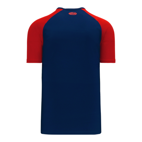 Athletic Knit V-Neck Baseball Jersey with Contrasting Shoulders (BA1375)