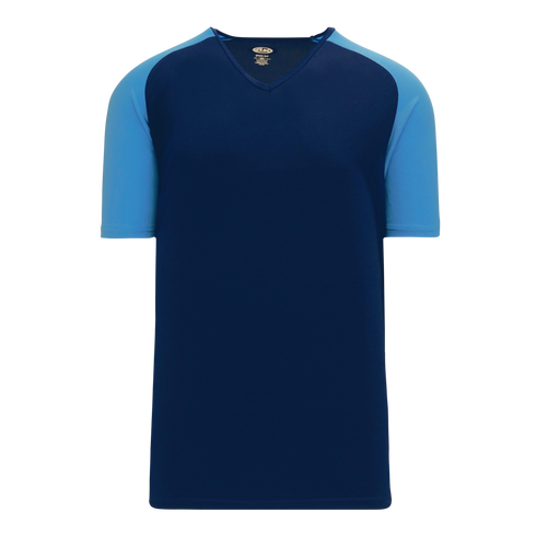 Athletic Knit V-Neck Baseball Jersey with Contrasting Shoulders (BA1375)