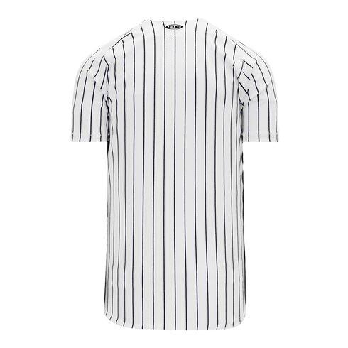 Athletic Knit Full Button Warp Knit Pinstripe Baseball Jersey (BA524)