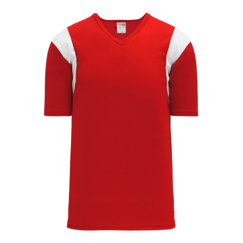 Athletic Knit V-Neck Performance Baseball Jersey with Mesh Shoulder Inserts (BA569)