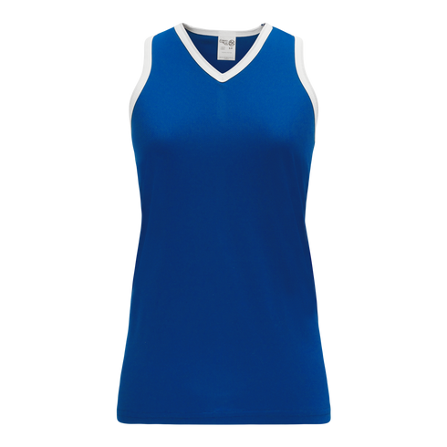 Athletic Knit Ladies Performance Racerback Softball Jersey (BA583), Color '206 Royal/White'