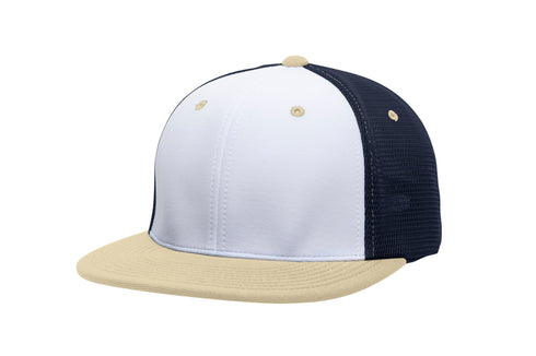 Pacific Headwear Premium M2 Performance Trucker Flexfit® Cap (ES341), Color 'WhiteNavyVegas'