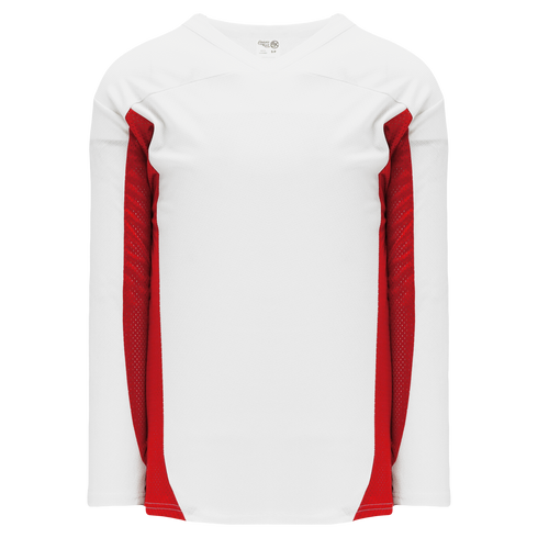 Athletic Knit League Series Hockey Jersey (H7100), Color '209 White/Red'