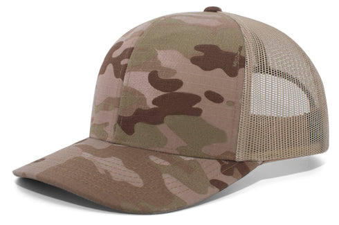 Pacific Headwear Multicam® Trucker Snapback Cap (M08), Color 'AridTan'