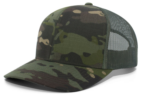 Pacific Headwear Multicam® Trucker Snapback Cap (M08), Color 'TropicLoden'