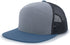 Pacific Headwear 6-Panel Arch Trucker Snapback Cap (P787), Color 'HeatherGreySlateBlue'