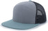 Pacific Headwear 6-Panel Arch Trucker Snapback Cap (P787), Color 'HeatherGreySmokeBlue'