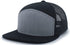 Pacific Headwear 6-Panel Arch Trucker Snapback Cap (P787), Color 'BlackHeatherGray'