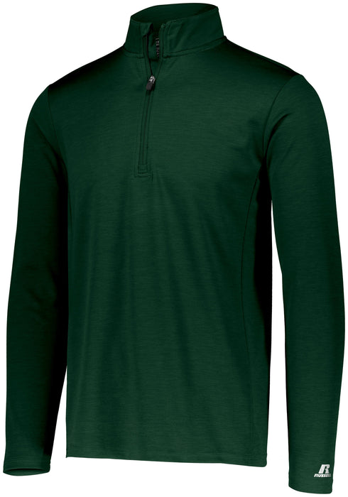Russell Athletic Dri-Power Lightweight 1/4 Zip Pullover (QZ7EAM), Color 'Dark Green'